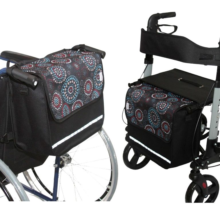 SENIORI Rollator / Rollstuhl Tasche Rollatortasche Rollstuhltasche 	 1F. Kreise - Flex