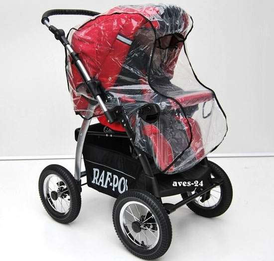 BABYLUX Regenverdeck Regenschutz für Kinderwagen mit verstellbarem Haltegrif Z2