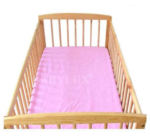 BABYLUX Spannbetttuch 70 x 140 cm Baby SPANNBETTLAKEN Baumwolle Kinderbett Rosa