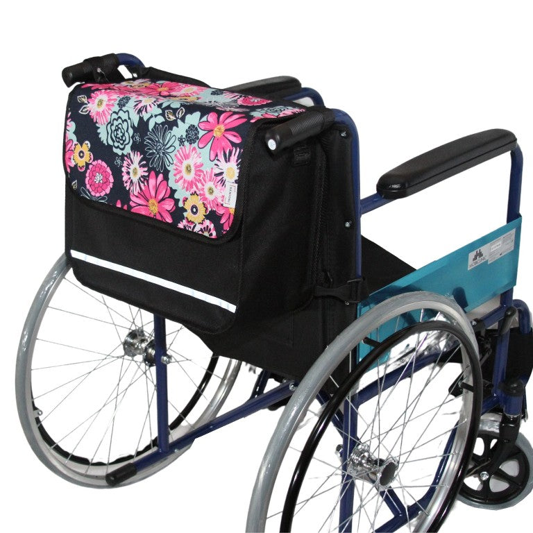 SENIORI Rollator / Rollstuhl Tasche Rollatortasche Rollstuhltasche 4. Blumen_classic