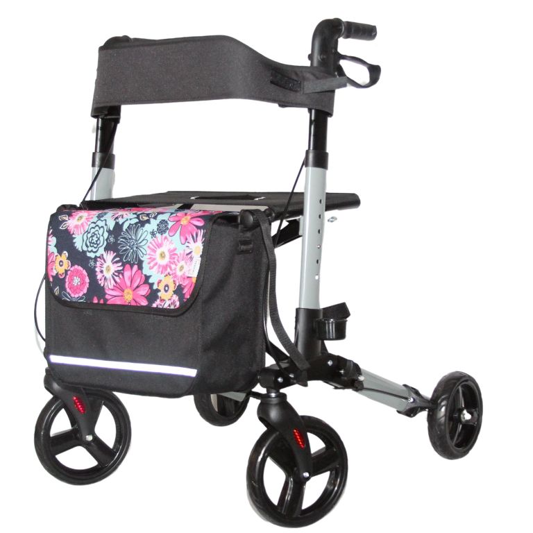 SENIORI Rollator / Rollstuhl Tasche Rollatortasche Rollstuhltasche 4. Blumen_classic