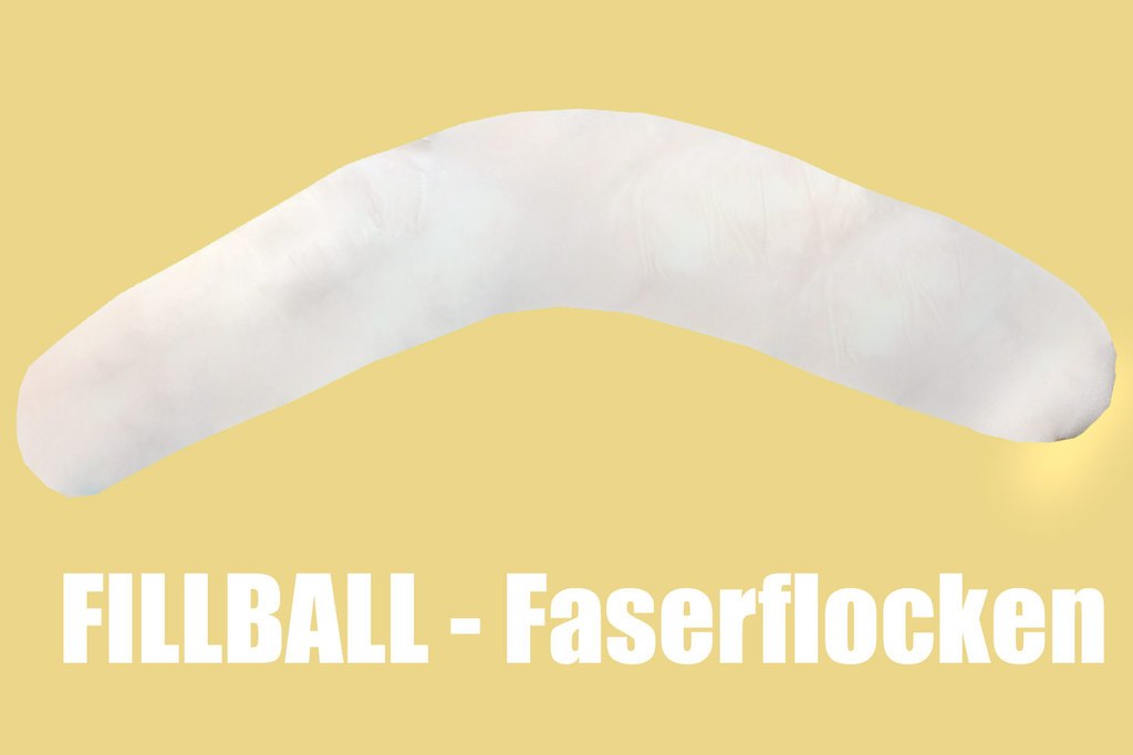 EMI&SAM Stillkissen 170cm Lagerungkissen Füllung Fillball + Bezug 12. Grau Feder